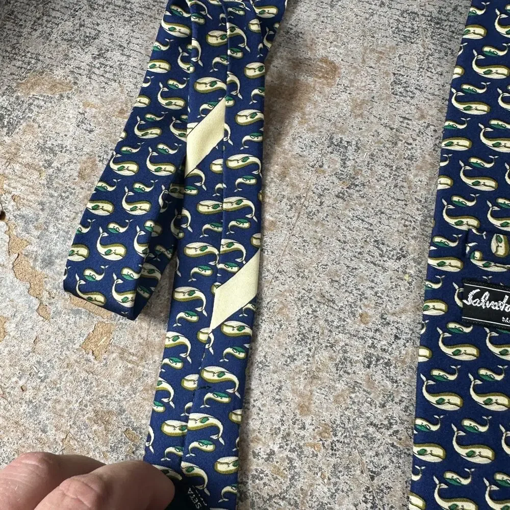 Salvatore‎ Ferragamo Whale Classic Width Silk Tie